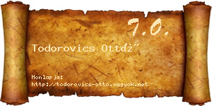 Todorovics Ottó névjegykártya