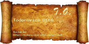 Todorovics Ottó névjegykártya