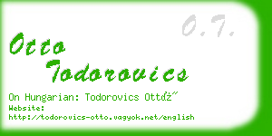 otto todorovics business card